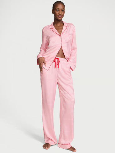 Сатинова піжама Вікторія Сікрет Victoria's Secret Satin Long Pajama Set