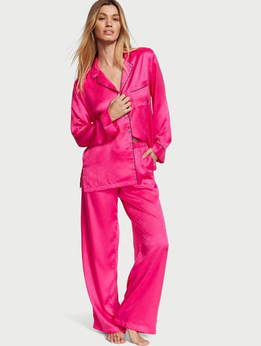 Сатинова піжама Вікторія Сікрет Victoria's Secret Satin Long Pajama Set