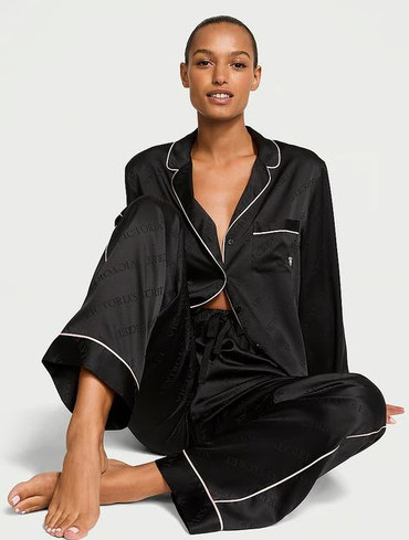 Сатинова піжама Вікторія Сікрет Victoria's Secret Satin Long Pajama Set