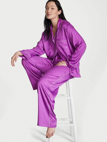 Сатинова піжама Вікторія Сікрет Victoria's Secret Satin Long Pajama Set