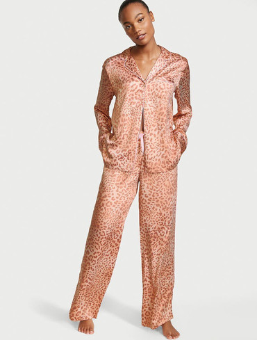 Сатинова піжама Вікторія Сікрет Victoria's Secret Satin Long Pajama Set