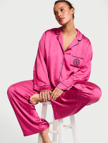 Сатинова піжама Вікторія Сікрет Victoria's Secret Satin Long Pajama Set