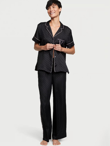 Сатинова піжама Вікторія Сікрет Victoria's Secret Satin Long Pajama Set