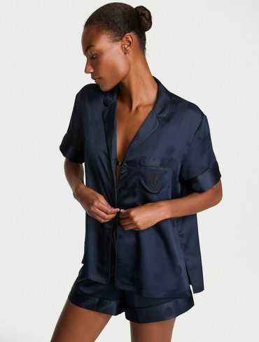 Сатинова піжама Вікторія Сікрет Victoria's Secret Glazed Satin Short Pajama Set