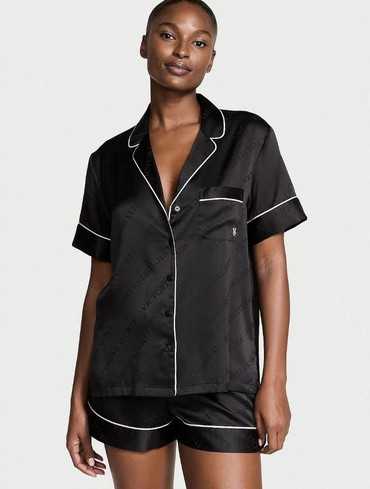 Сатинова піжама Вікторія Сікрет Victoria's Secret Glazed Satin Short Pajama Set