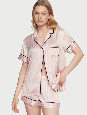 Сатинова піжама Вікторія Сікрет Victoria's Secret Glazed Satin Short Pajama Set