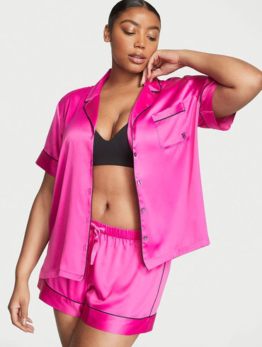 Сатинова піжама Вікторія Сікрет Victoria's Secret Glazed Satin Short Pajama Set
