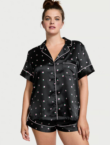 Сатинова піжама Вікторія Сікрет Victoria's Secret Glazed Satin Short Pajama Set