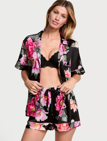 Сатинова піжама ( Брак ) Вікторія Сікрет Victoria's Secret Glazed Satin Short Pajama Set