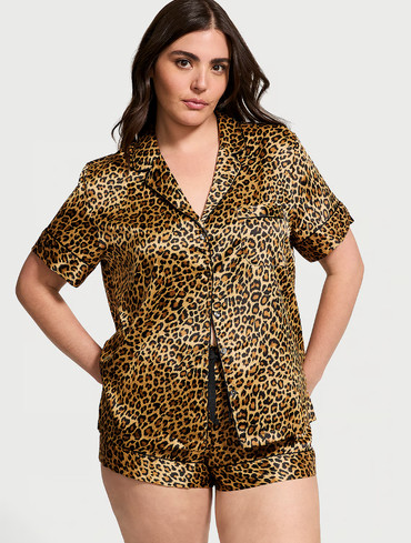 Сатинова піжама Вікторія Сікрет Victoria's Secret Glazed Satin Short Pajama Set