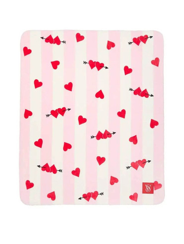 Плед Cozy plush Fleece Hearts blanket Victoriaʼs Secret