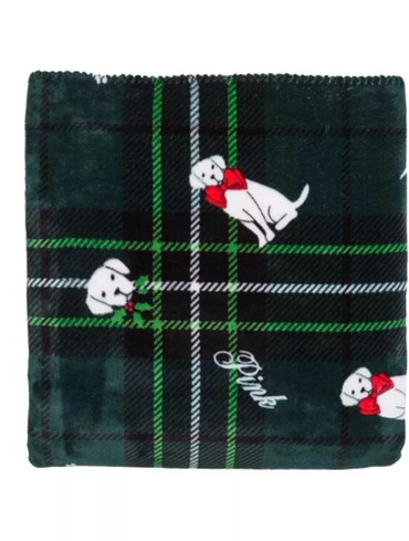 Плед флісовий зелений Вікторія Сікрет Victoria's Secret Cozy-Fleece Blanket