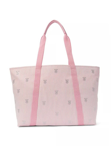 Сумка-шопер в рожеву смужку Victoria’s Secret Heritage Stripe Tote Bag