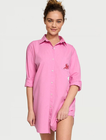 Нічна сорочка Вікторія Сікрет Victoria's Secret Heritage Cotton Button-Front Sleepshirt