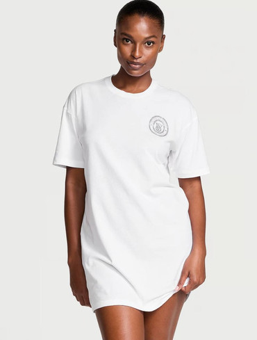 Нічна сорочка Вікторія Сікрет Victoria's Secret 100% Cotton Oversized Sleep Tee