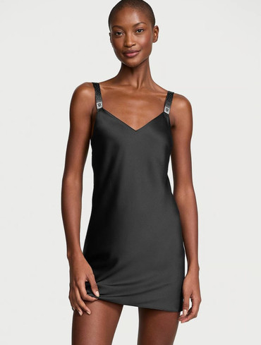 Сукня для сну Вікторія Сікрет Victoria's Secret Scattered Shine Strap Satin Strappy - Back Slip
