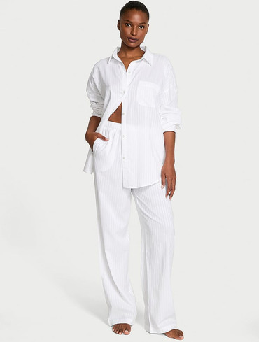 Піжама Вікторія Сікрет Victoria's Secret Modal-Cotton Striped Long Pajama Set