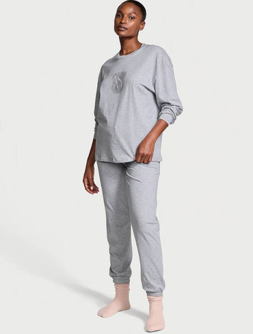 Піжама бавовняна Вікторія Сікрет Victoria's Secret 100% Cotton Long Pajama Set