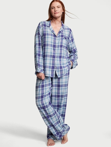 Піжама фланелева Вікторія Сікрет Victoria's Secret Flannel Long Pajama Set