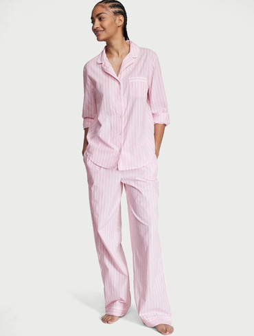 Піжама бавовняна Вікторія Сікрет Victoria's Secret Cotton Long Pajama Set