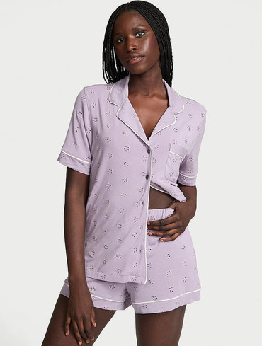 Піжама модалова Вікторія Сікрет Victoria's Secret Modal Soft Eyelet Short Pajama
