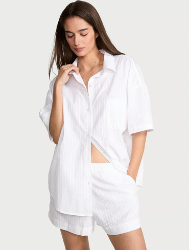 Піжама модал-бавовна Вікторія Сікрет Victoria's Secret Modal-Cotton Striped Short Pajama Set