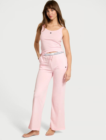 Піжама бавовняна Вікторія Сікрет Victoria's Secret 100% Cotton Tank Long Pajama Set
