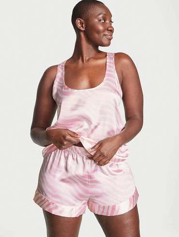 Пижама сатинова Вікторія Сікрет Victoria's Secret Satin Short Cami Pajama Set
