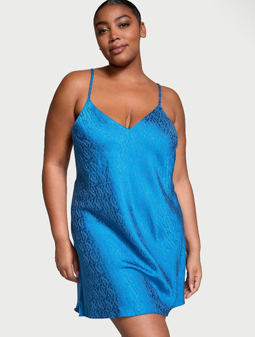 Нічна сорочка Вікторія Сікрет Victoria's Secret Icon Satin Open-Back Slip