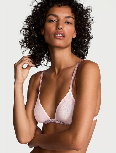 Бюстгальтер-бралет мереживний без пуш-ап Victoria's Secret Sheer Shine Triangle Bralette