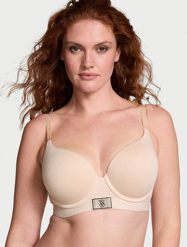 Бюстгальтер бавовнаняний зі стразами без пуш-ап Victoria's Secret Lightly-Lined T-Shirt Bra