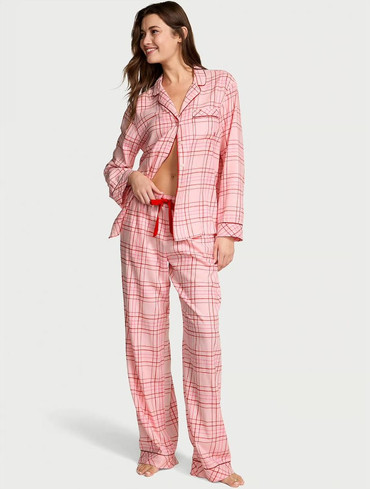 Піжама фланелева Вікторія Сікрет Victoria's Secret Flannel Long Pajama Set