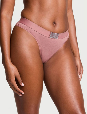 Бавовняні стрінги Logo Cotton Shine Patch Thong Panty