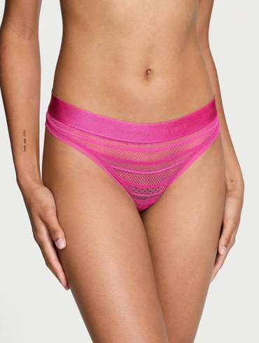 Трусики стрінги з логотипом Logo Lace Thong Panty