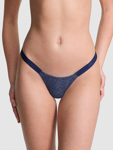 Бавовняні мікро-стрінги Logo Cotton Shine Micro Thong Panty