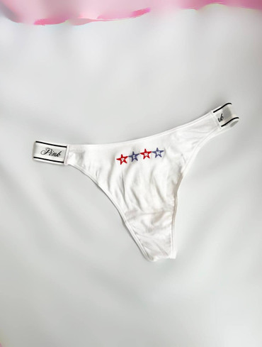 Бавовняні стрінги Logo Cotton High-Leg Thong Panty