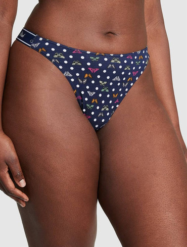 Бавовняні стрінги Logo Cotton High-Leg Thong Panty
