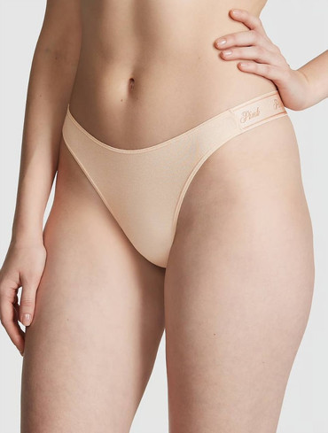 Бавовняні стрінги Logo Cotton High-Leg Thong Panty