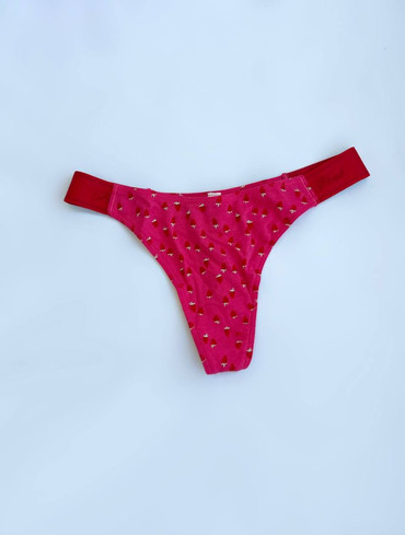 Бавовняні стрінги Logo Cotton High-Leg Thong Panty