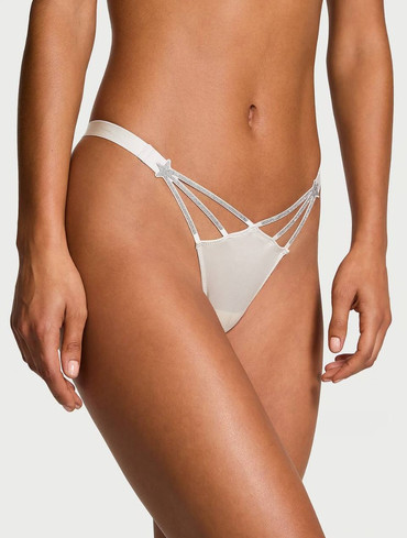 Трусики стрінги зі стразами Вікторія Сікрет Victoria's Secret Starstruck Shine High-Leg Thong Panty
