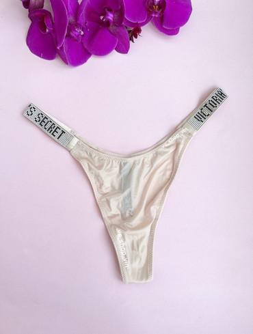 Трусики стрінги зі стразами Вікторія Сікрет Victoria's Secret Shine Strap Thong Panty