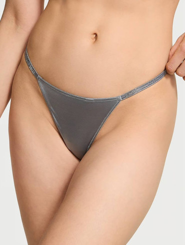 Трусики з блискучими ремінцями Shine Strap V-String Panty