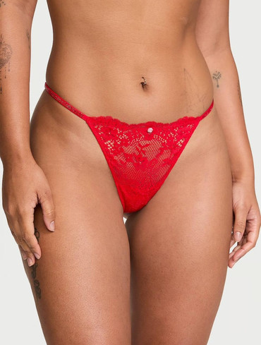 Трусики зі стразами Вікторія Сікрет Victoria's Secret Shine Strap V-String Panty