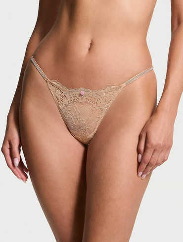 Трусики зі стразами Вікторія Сікрет Victoria's Secret Shine Strap V-String Panty