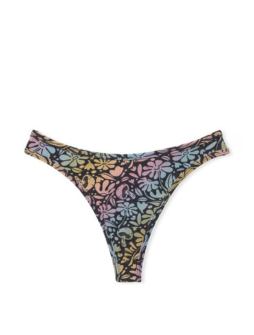 Бавовняні стрінги в рубчик Cotton High-Leg Thong Panty