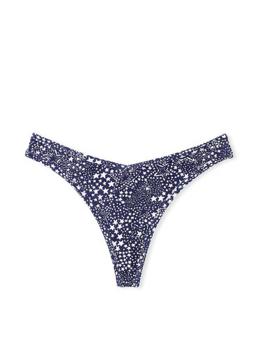 Бавовняні стрінги в рубчик Cotton High-Leg Thong Panty