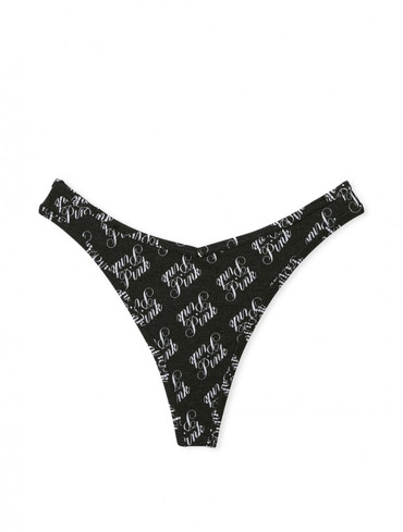 Бавовняні стрінги в рубчик Cotton High-Leg Thong Panty