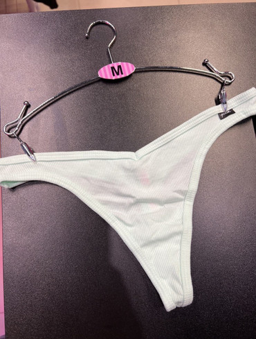 Бавовняні стрінги в рубчик Cotton High-Leg Thong Panty