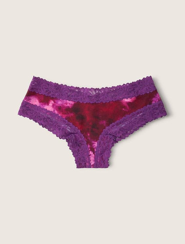 Бавовняні чікі з мереживом Lace-Waist Cotton Cheeky Panty