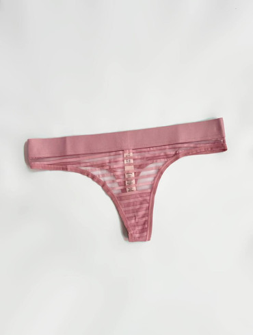 Прозорі стрінги Sheer Heritage Logo Thong Panty